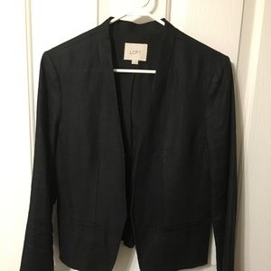 Ann Taylor LOFT Cropped Linen Blazer